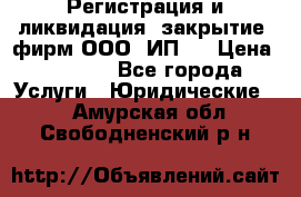 Регистрация и ликвидация (закрытие) фирм ООО, ИП.  › Цена ­ 2 500 - Все города Услуги » Юридические   . Амурская обл.,Свободненский р-н